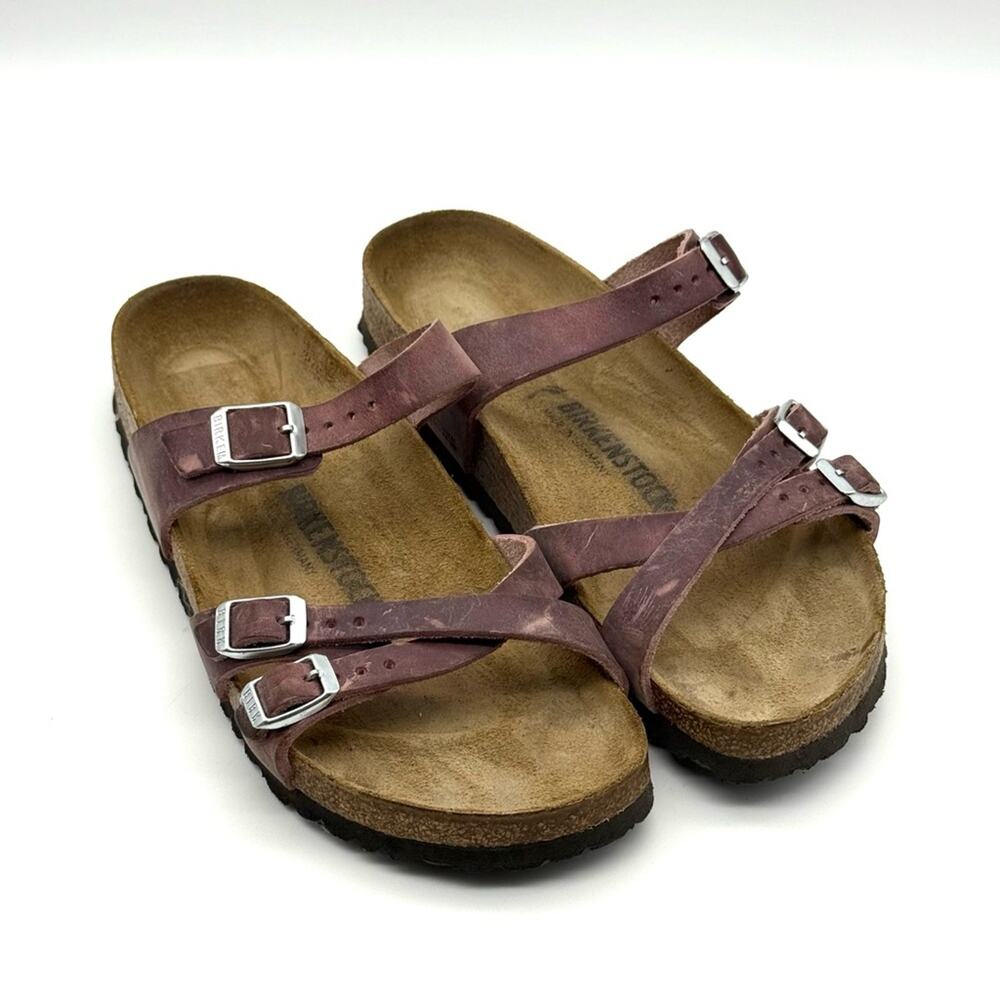 Birkenstock Franca Oiled Leather Sandal Lavender Blush EU 40 US L9 Narrow - Picture 2 of 14